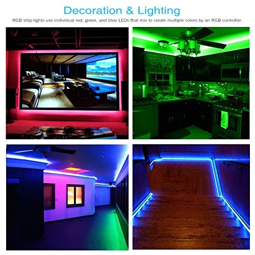 Led Strip Lights 32.8ft Waterproof Flexible Tape Lights