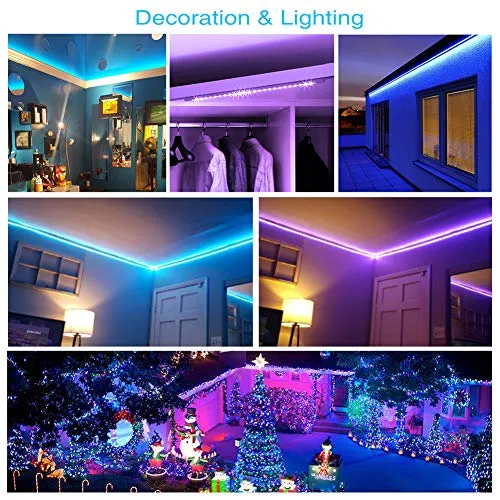 Led Strip Lights 32.8ft Waterproof Flexible Tape Lights