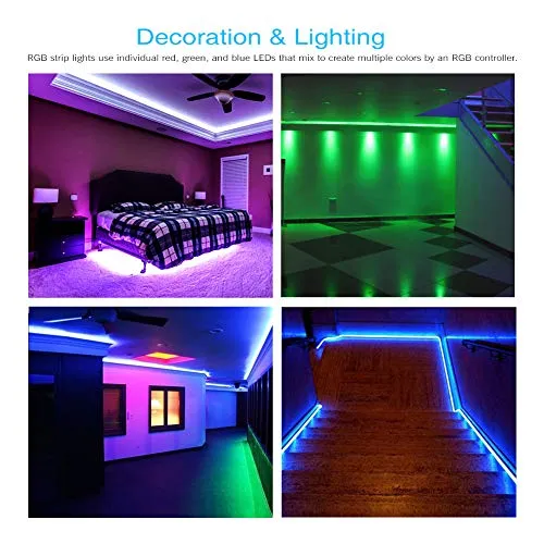 Led Strip Lights 32.8ft Waterproof Flexible Tape Lights