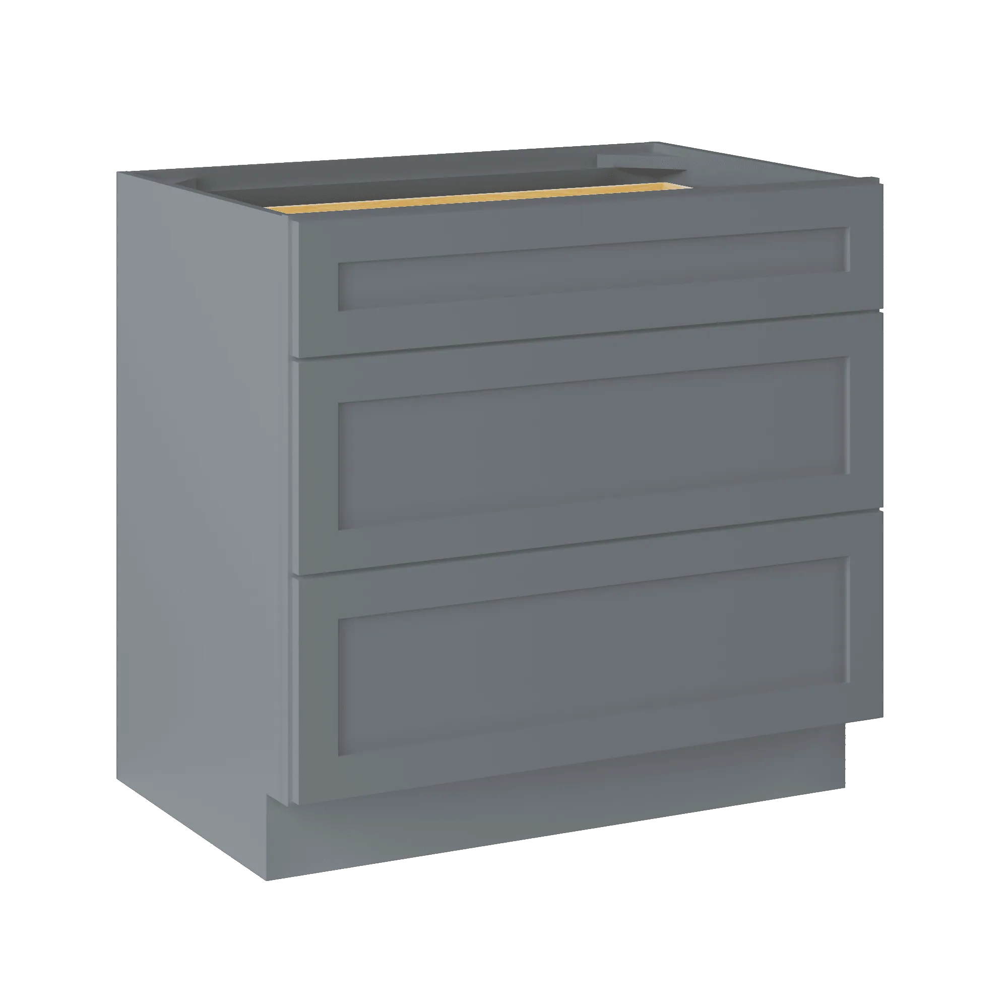 Linen Range Base Kitchen Cabinet LRB36 Colonial Gray LessCare 36 in. width 34.5 in. height 24 in. depth