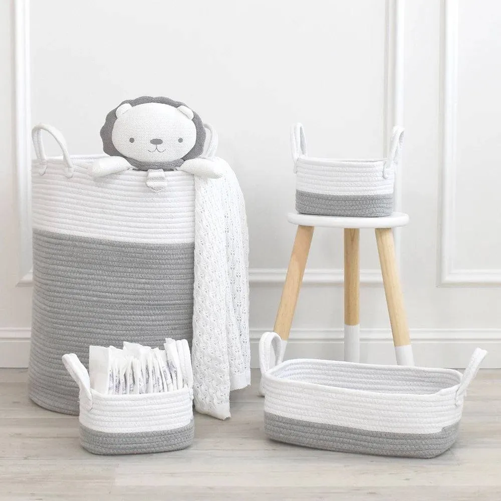 Living Textiles | 3pc Storage Set - Grey/white