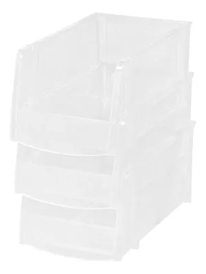 Medium Bin, 8 Pack, Clear