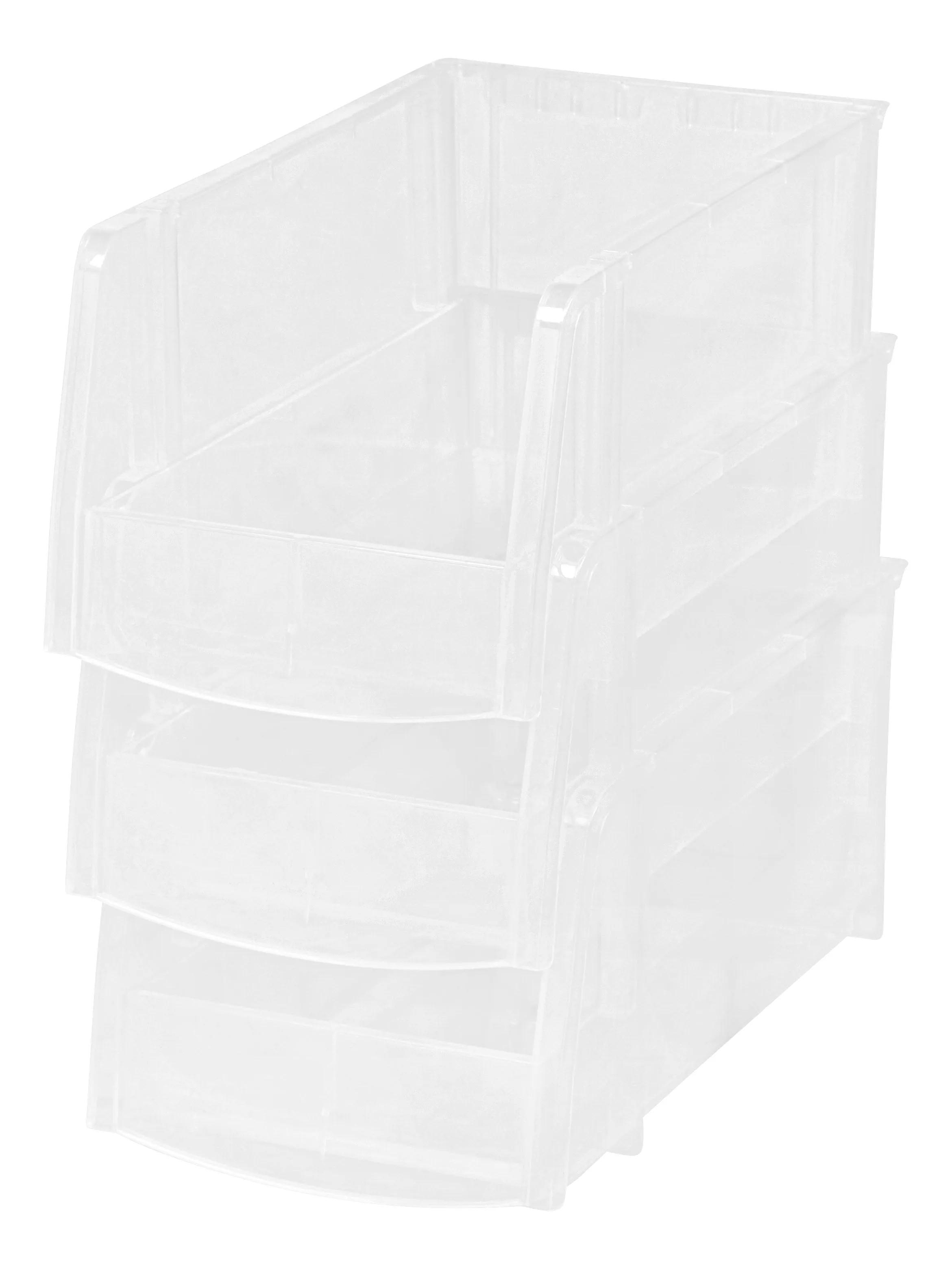 Medium Bin, 8 Pack, Clear