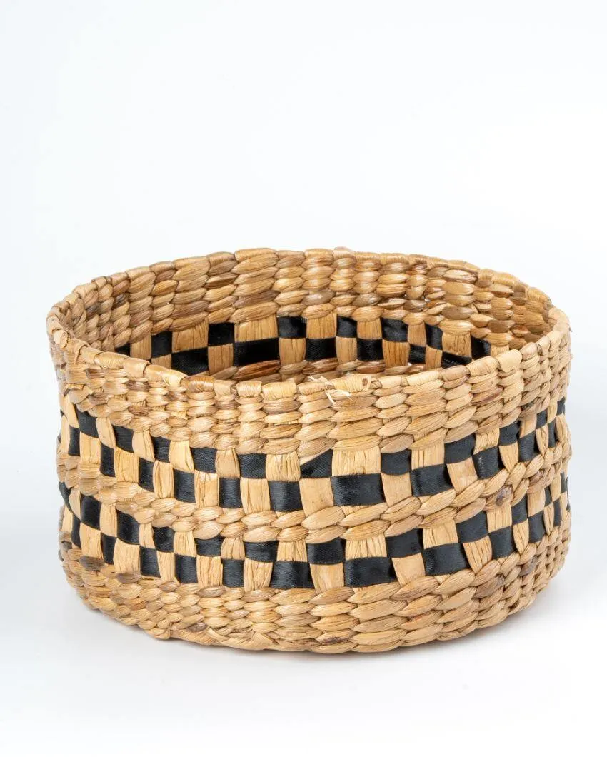 Natural Water Hyacinth Handcrafted Storage Baskets | Set Of 2 | 7.1 x 4.7 inches