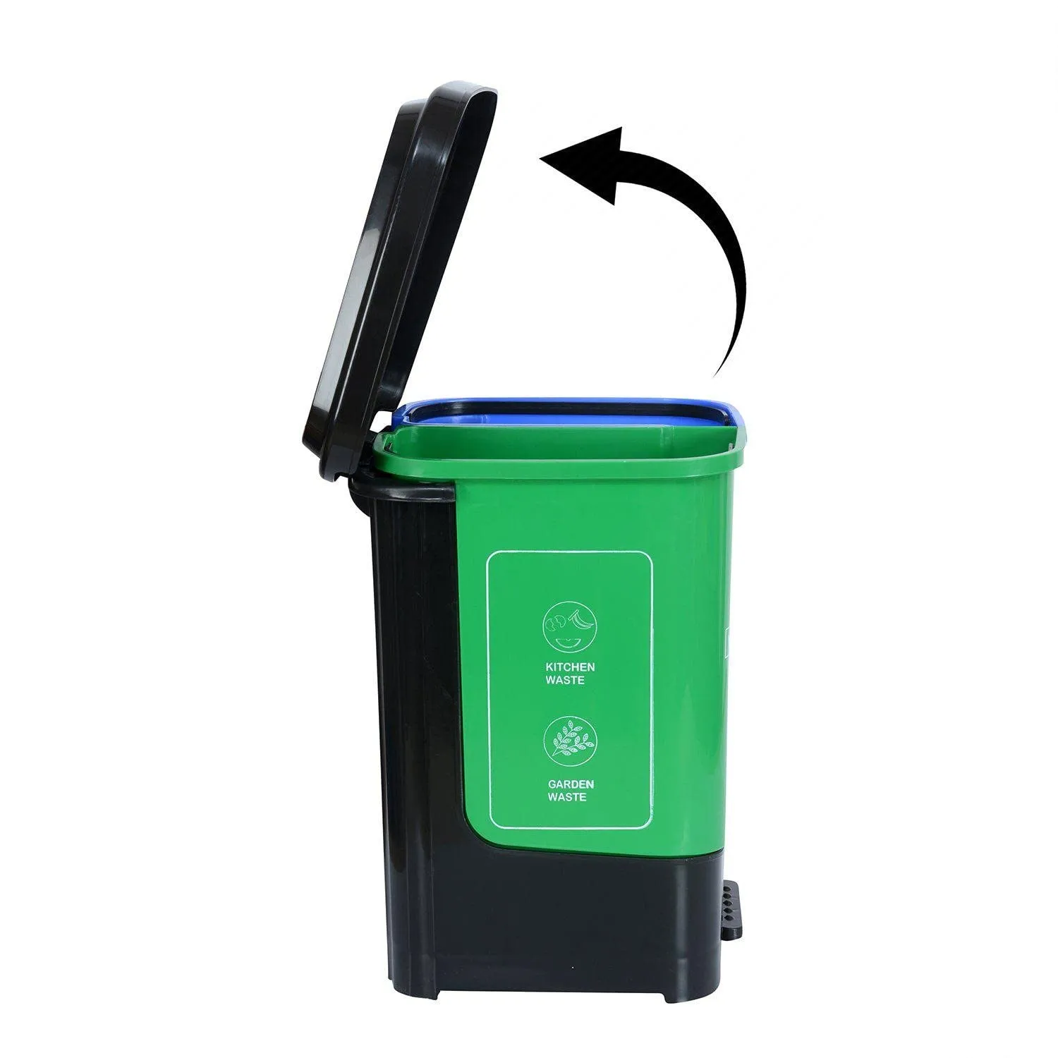 Nilkamal 10 Liter Twin Dustbin (Blue & Green)