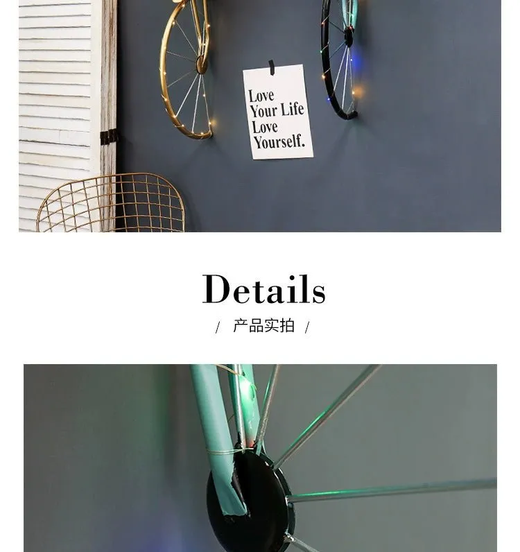 Nordic Style Bicycle Wall Pendant for Creative Decor