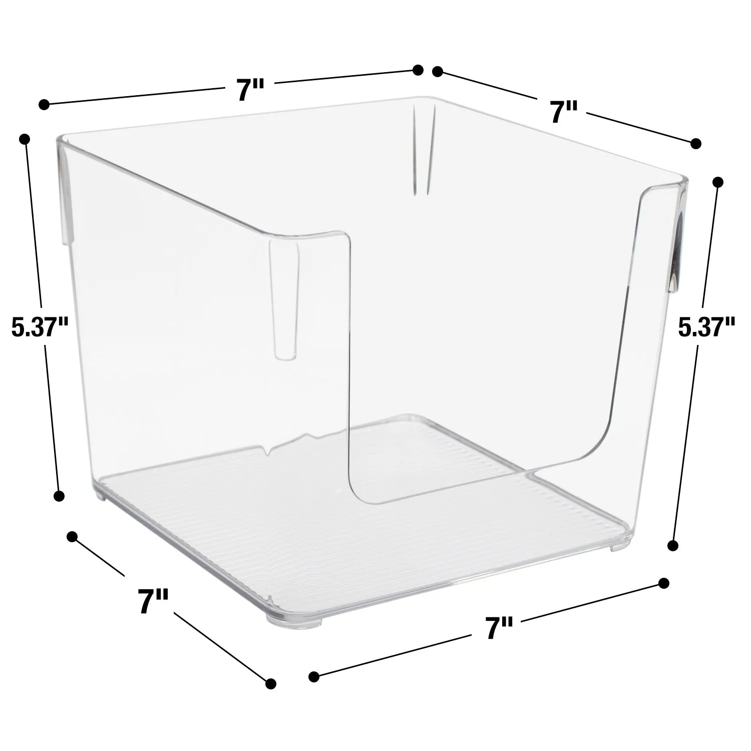 Open Front Container Bin Set (Square)