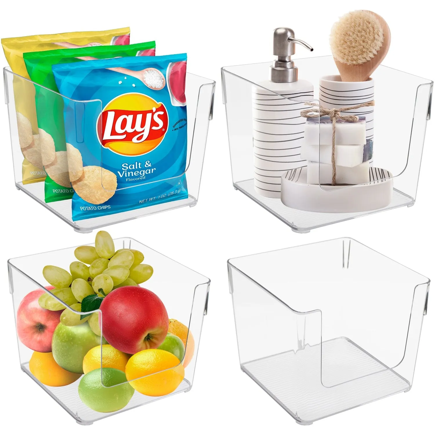 Open Front Container Bin Set (Square)