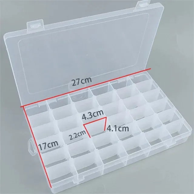 Pack Of 2 , 36 Grid Jewellery Organiser Storage Box