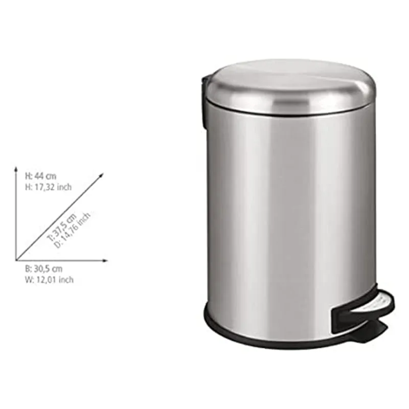 Pedal Bin Stainless Steel Leman Easy Close 20L