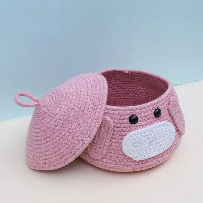 Pink Woof Storage Basket