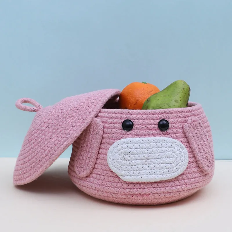 Pink Woof Storage Basket