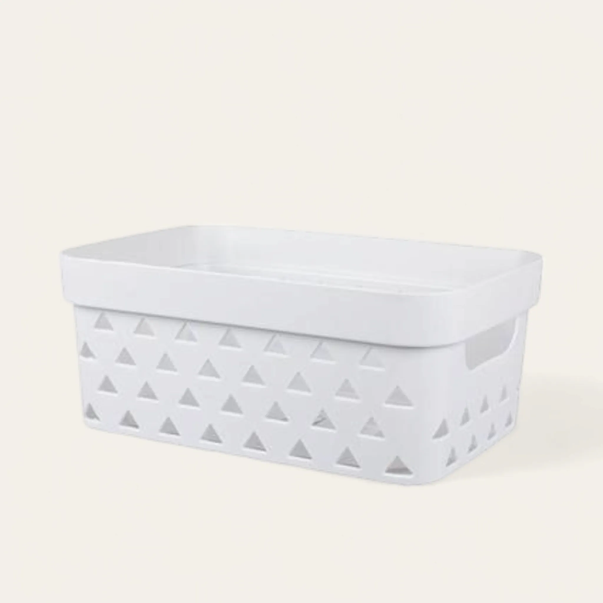 Plastic Storage Bin Basket Triangle Pattern