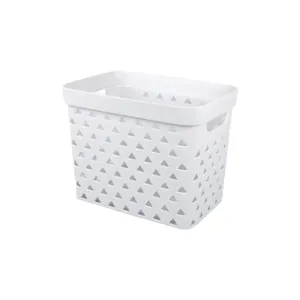 Plastic Storage Bin Basket Triangle Pattern