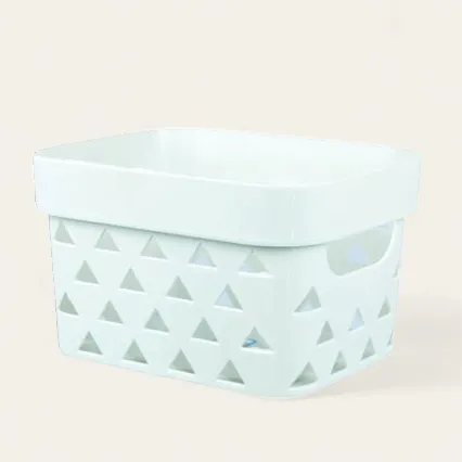 Plastic Storage Bin Basket Triangle Pattern