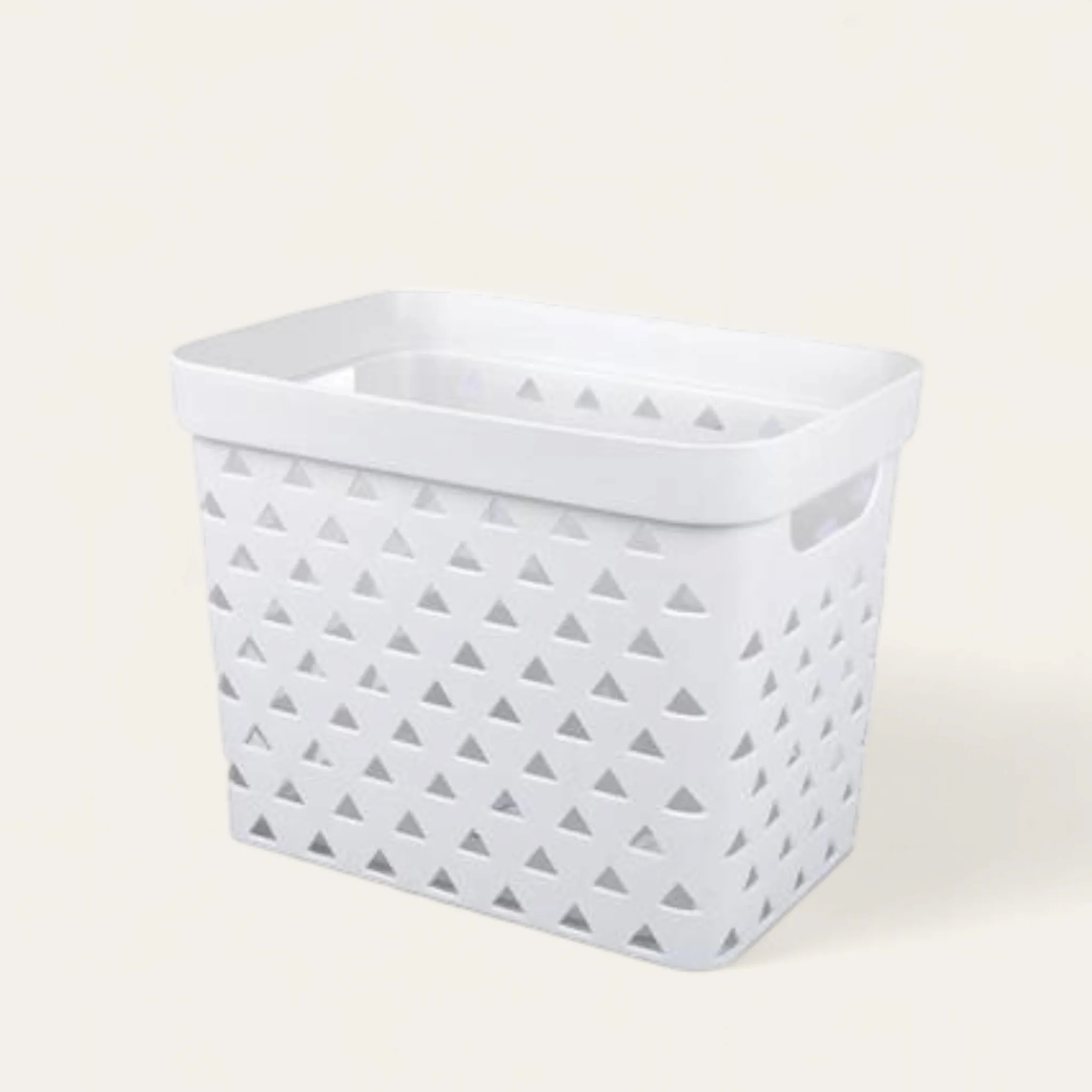 Plastic Storage Bin Basket Triangle Pattern