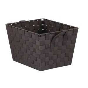 Polyester Woven Strap Open Bin, Brown