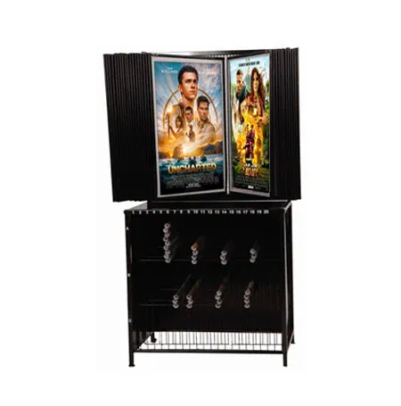 Poster Display Rack with Poster Bin Storage | 30 Swing Panels 2-Sided