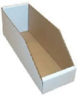 R3 Chicago #124 4" x 12" x 4" 25-Count Pack of Corrugated Cardboard Shelf Bin Organizers