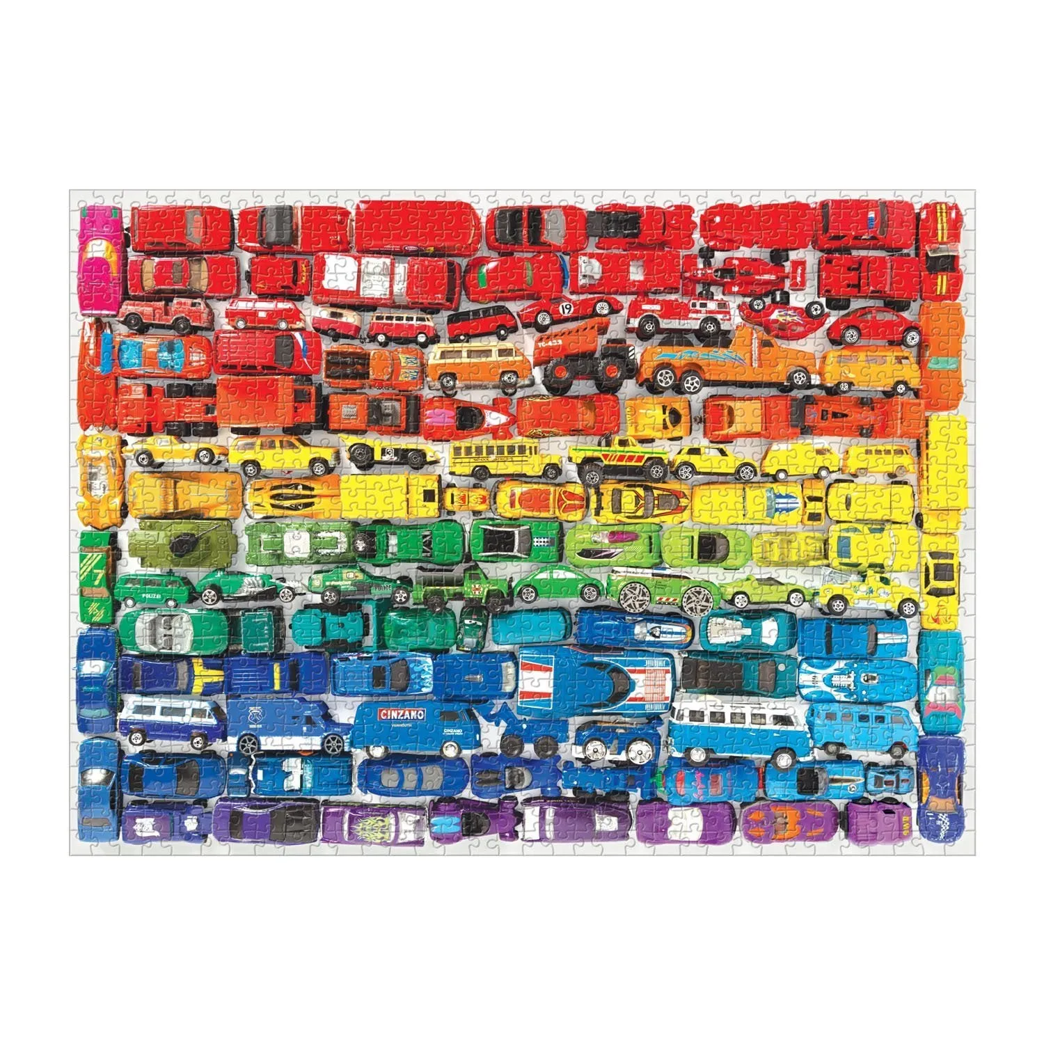 Rainbow Toy Cars 1000 Piece Jigsaw Puzzle