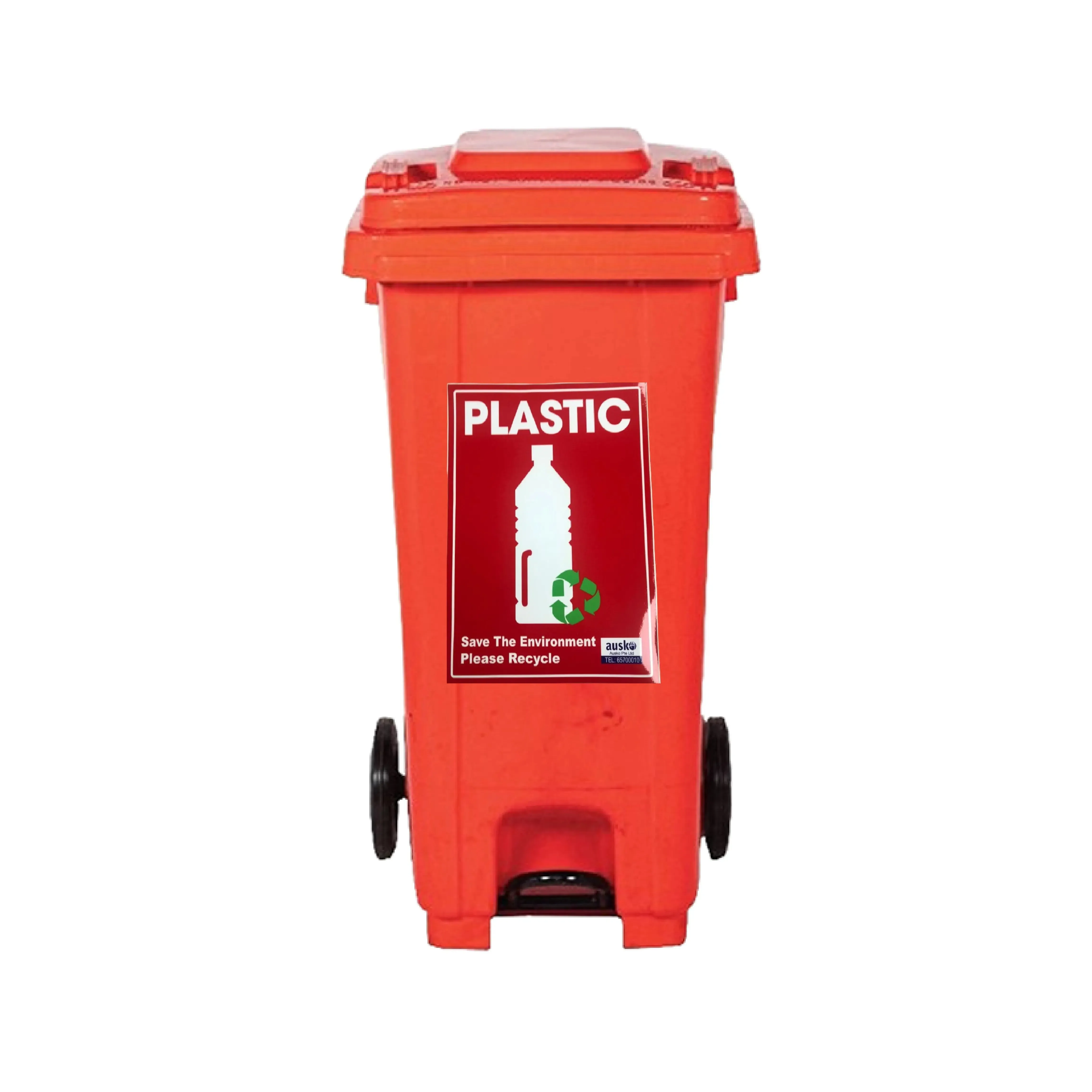 Recycling Integrated Foot Pedal Bin, 120L, 240L & Multiple Colours