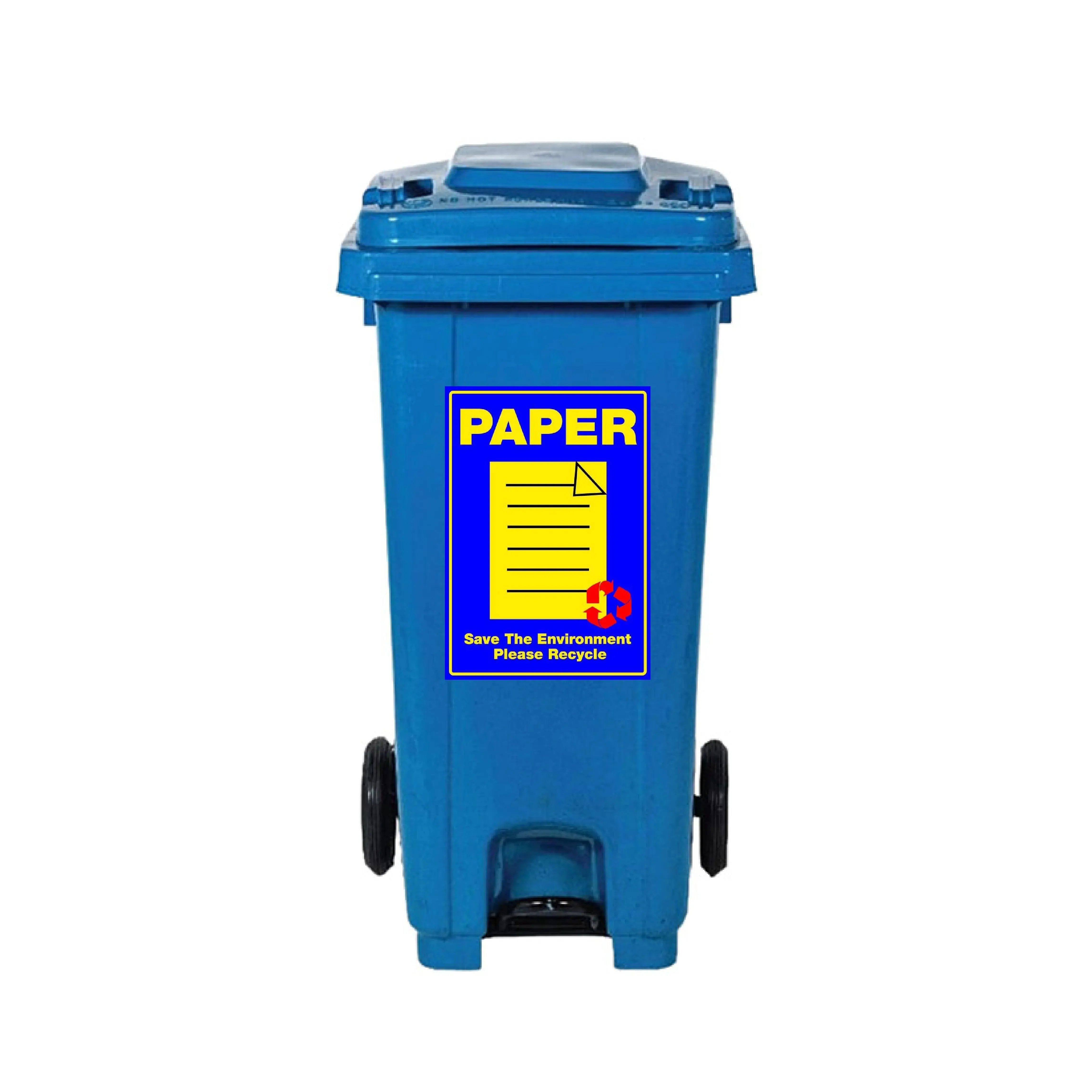 Recycling Integrated Foot Pedal Bin, 120L, 240L & Multiple Colours