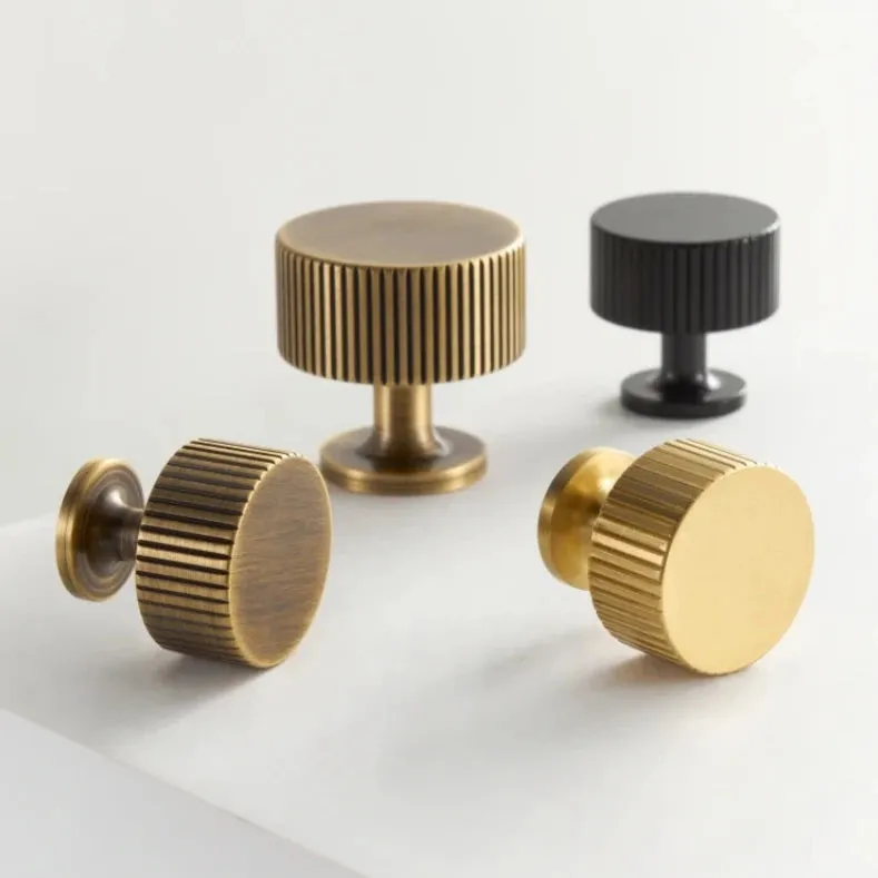 Ripple Texture Brass Knob