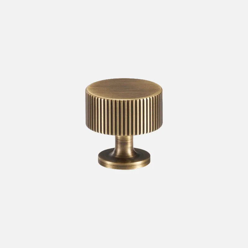 Ripple Texture Brass Knob