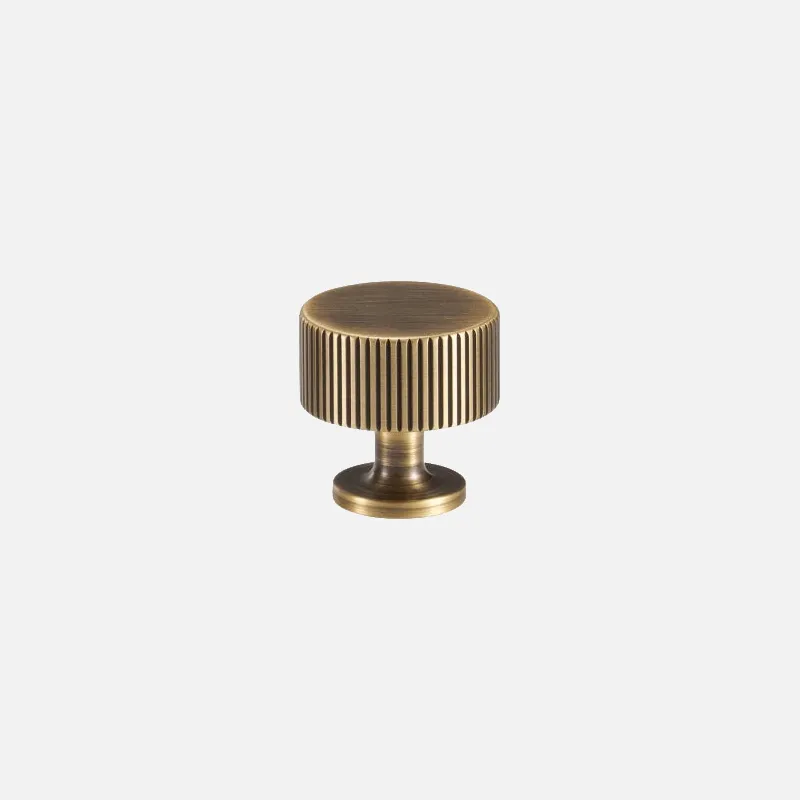 Ripple Texture Brass Knob