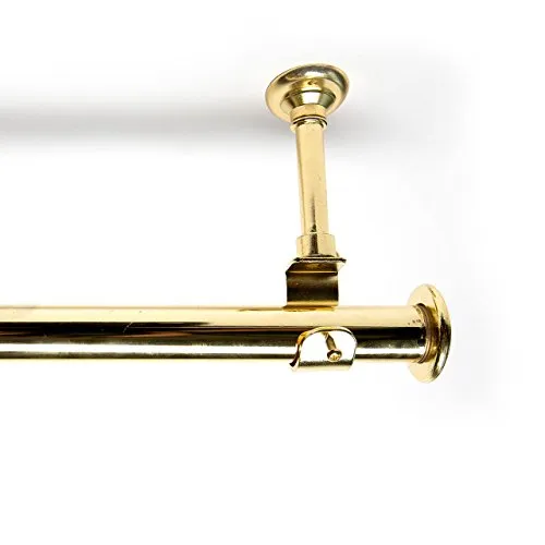 Room Dividers Now 56 108 in Hanging Curtain Rod Gold Adjustable