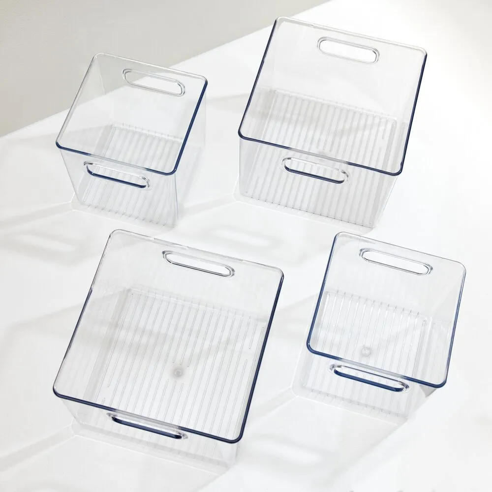 RPET Fridge/Freeze Bins (Set of 4) Clear