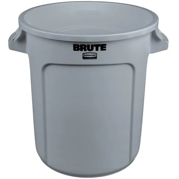 RUBBERMAID BRUTE TRASH CAN 10 GALLON - GRAY