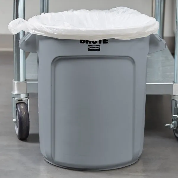 RUBBERMAID BRUTE TRASH CAN 10 GALLON - GRAY