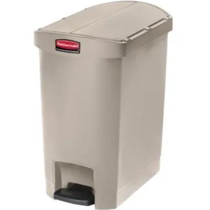 RUBBERMAID SLIM JIM RESIN END STEP ON - BEIGE 24 GAL