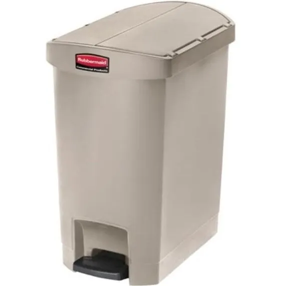 RUBBERMAID SLIM JIM RESIN END STEP ON - BEIGE 24 GAL