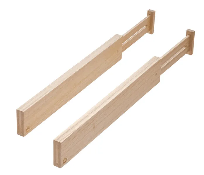 Set of 2 Wooden Drawer Dividers