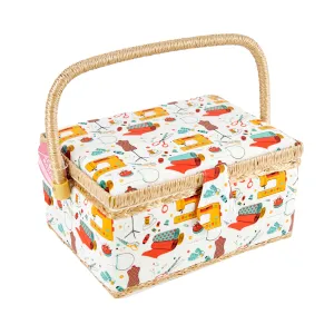 Sewing Basket, Multi- 24x17.5x13cm