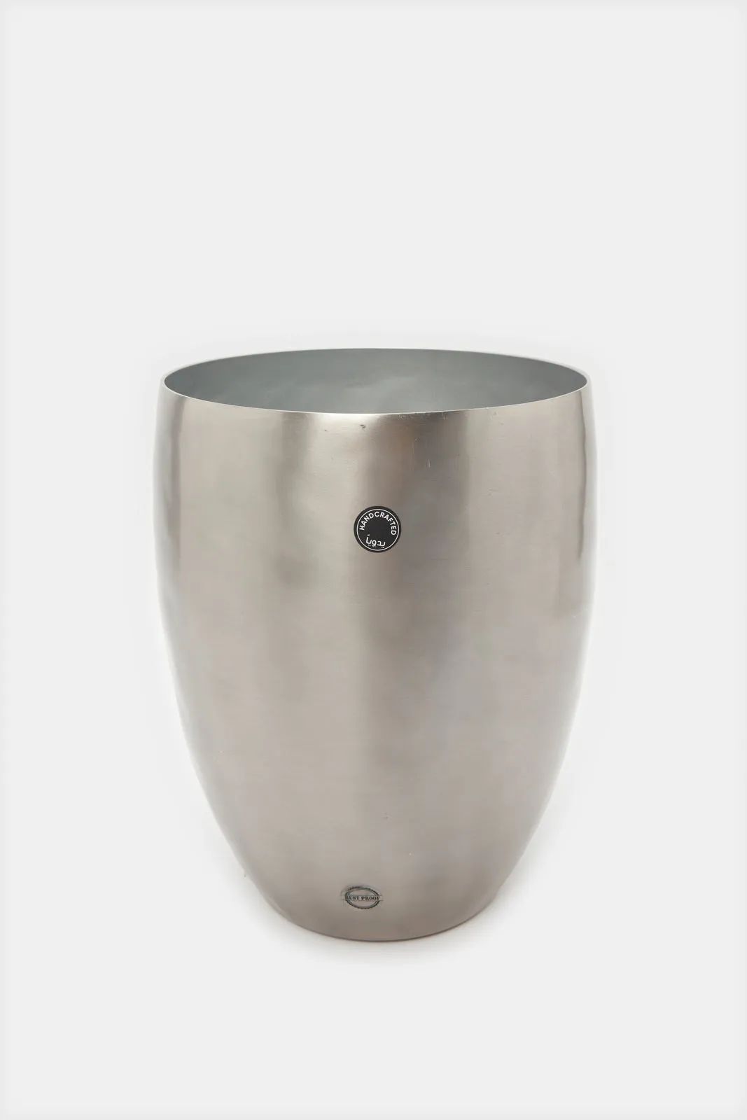 Silver Hammered Waste Bin