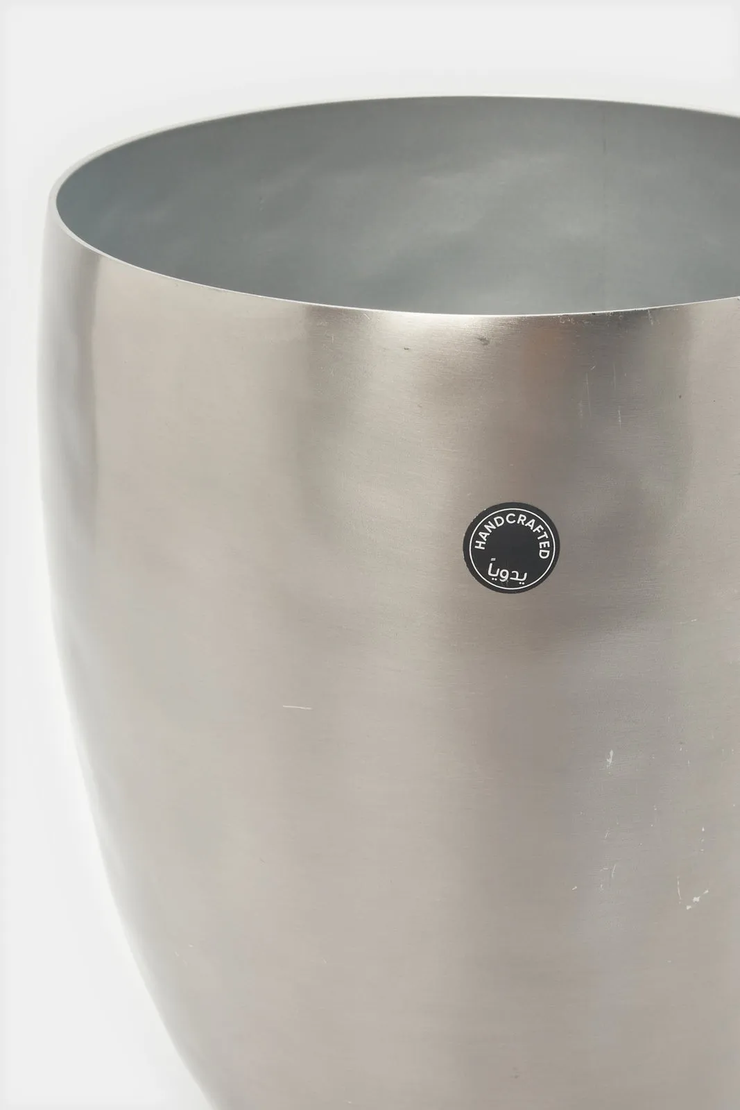 Silver Hammered Waste Bin