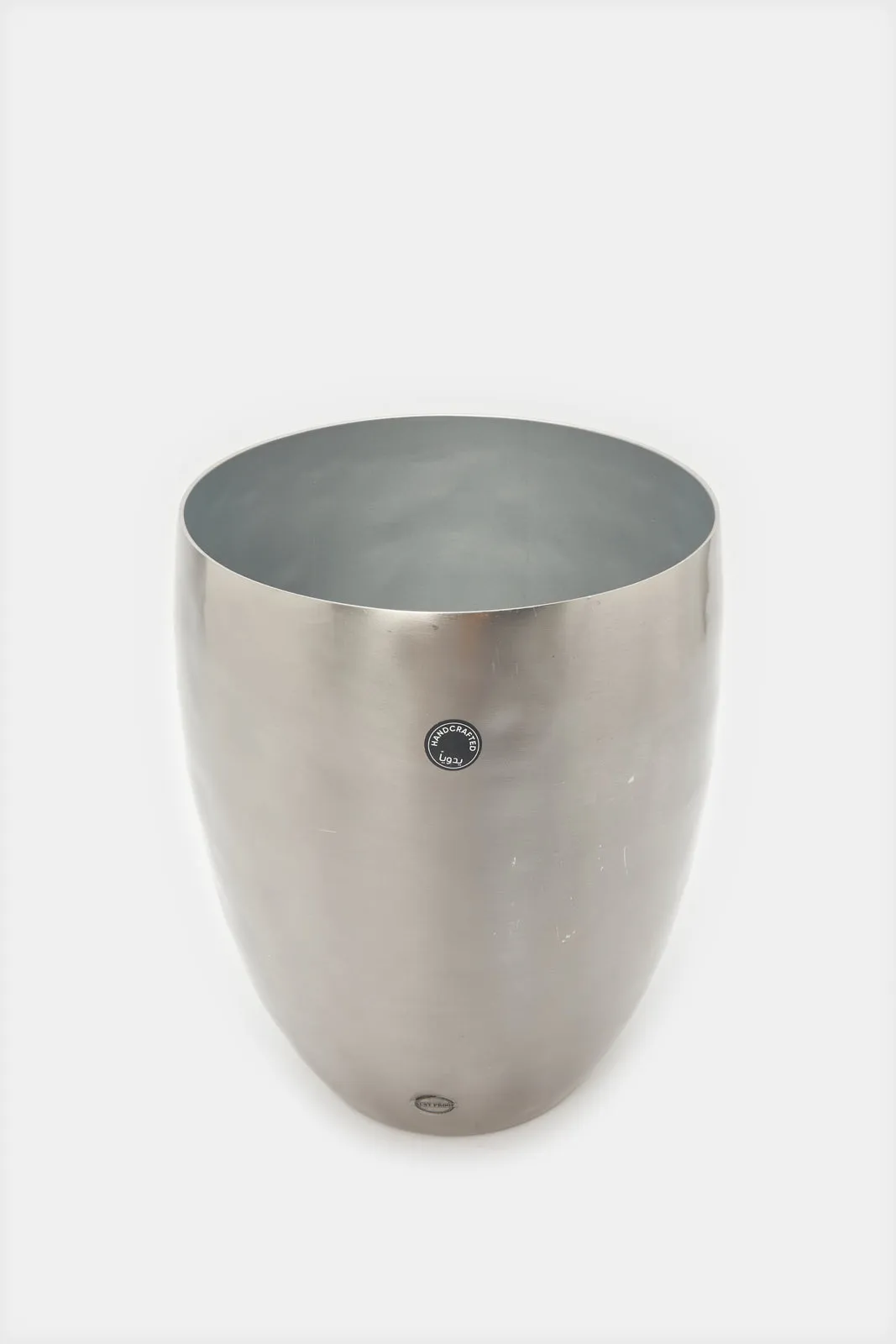 Silver Hammered Waste Bin