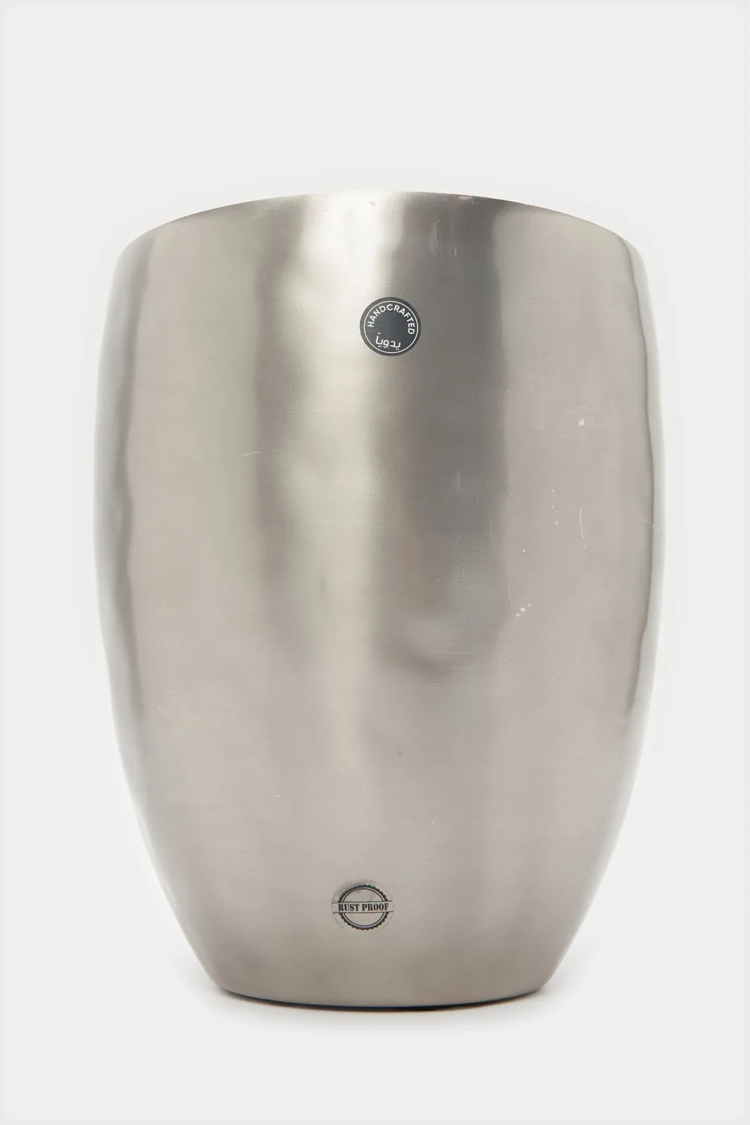 Silver Hammered Waste Bin