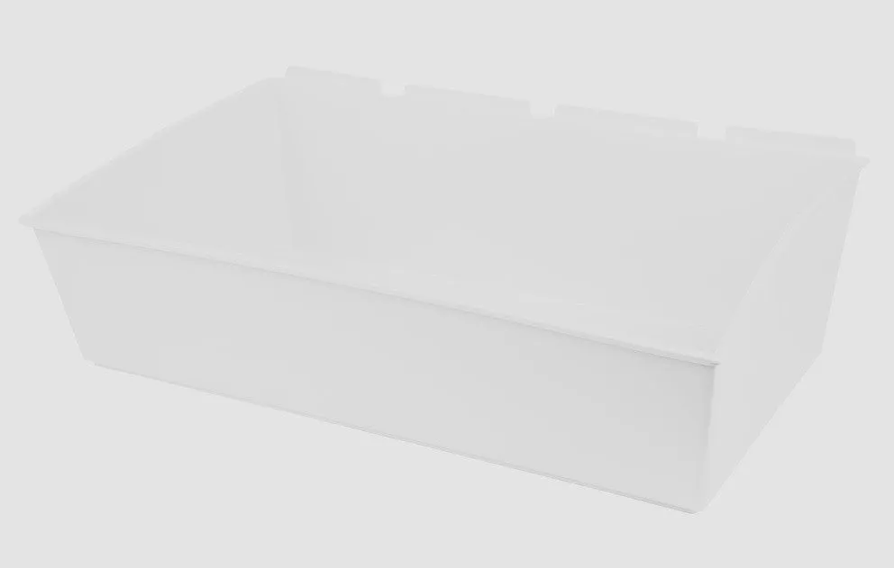 Slatbox® Plastic Slatwall Storage Bins, Popbox "Jumbo"  13.62 x 22.25 x 7