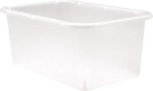 Small Plastic Storage Bin, Clear