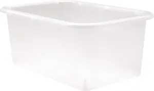 Small Plastic Storage Bin, Clear