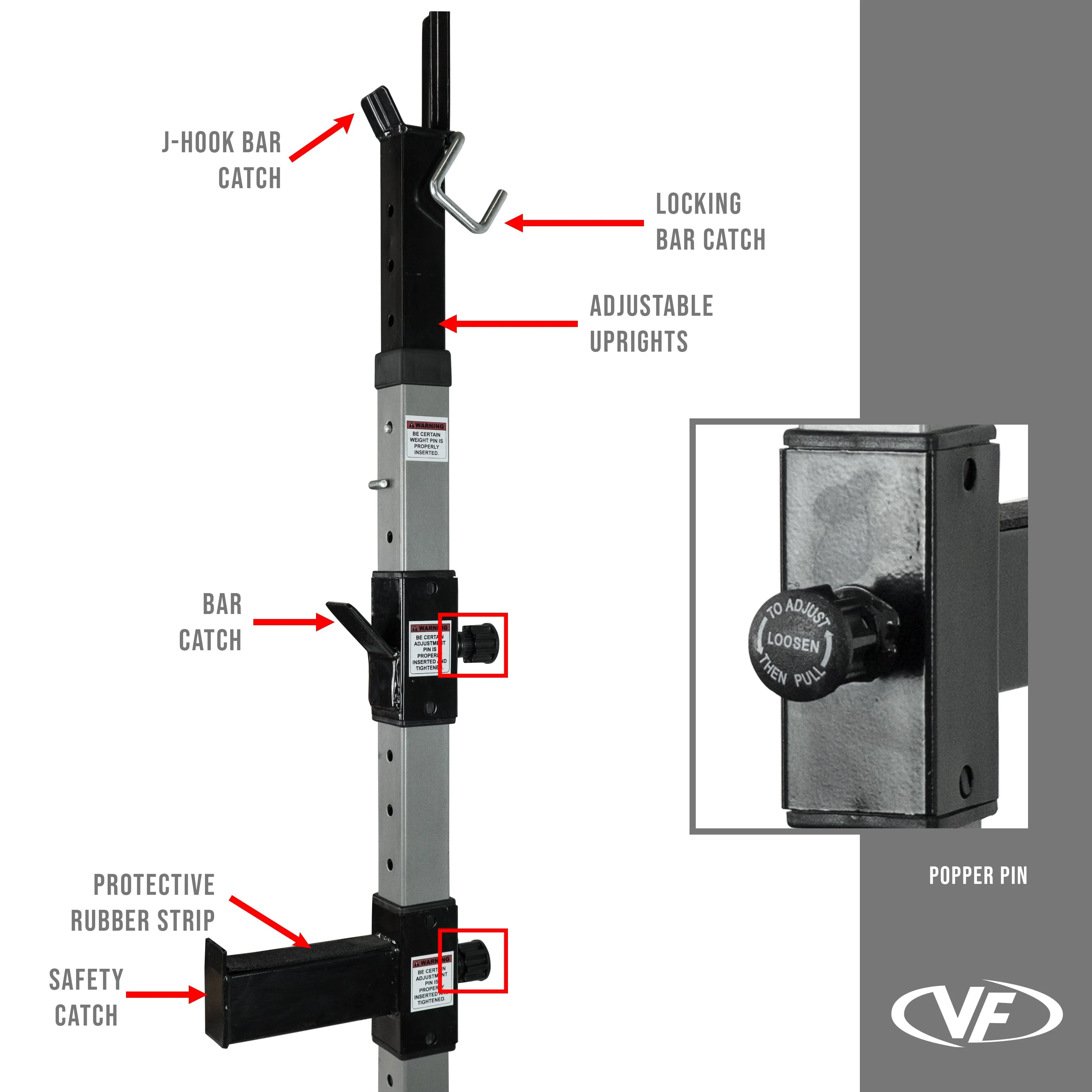 Squat Stand w/ Plate Storage and Bar Catch