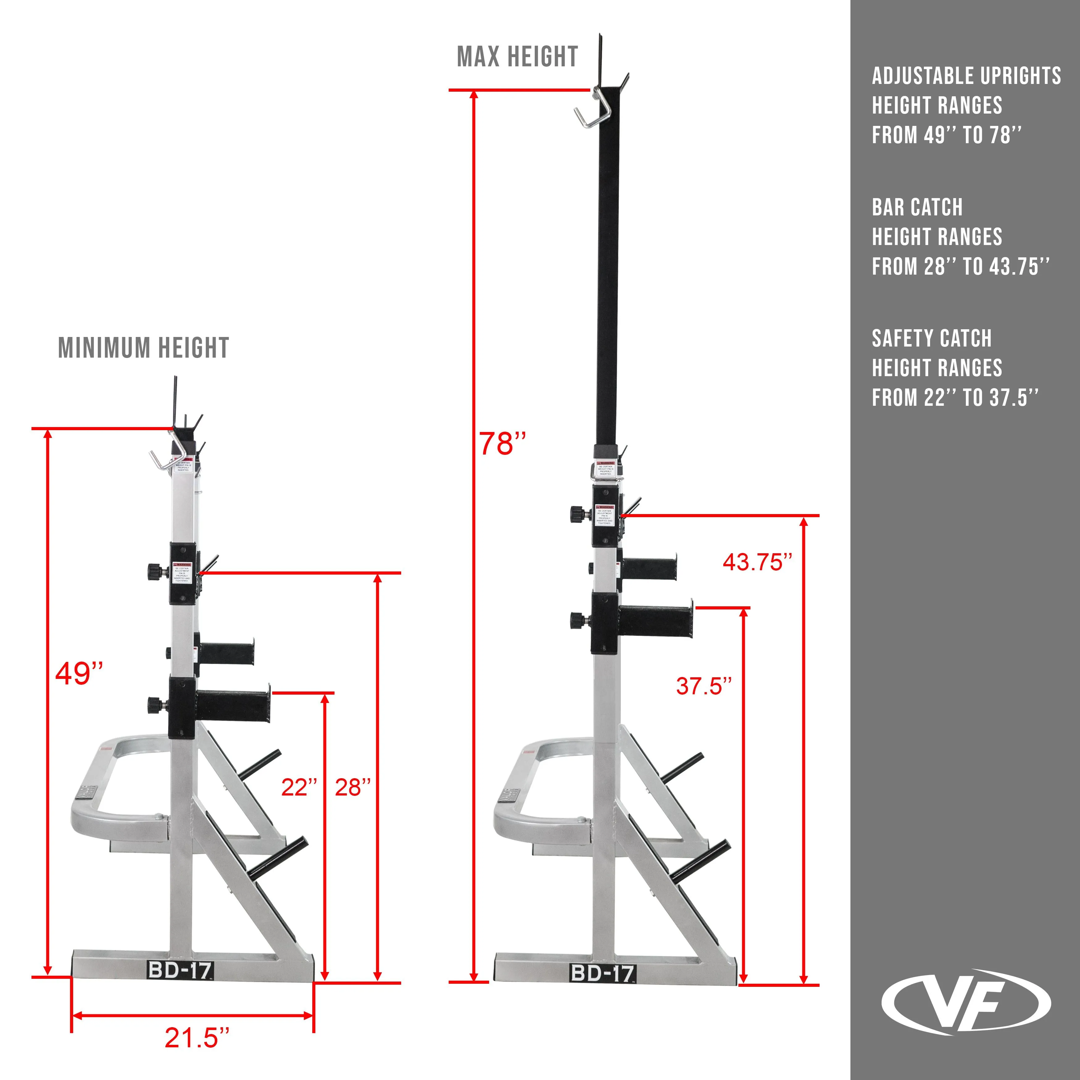 Squat Stand w/ Plate Storage and Bar Catch