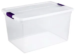 Sterilite 17511712 6 Quart Clear View Latch Storage Box - Quantity of 12