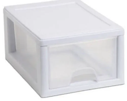 Sterilite 20518006 Small See Through Storage Drawers With White Frame - Quantity of 3