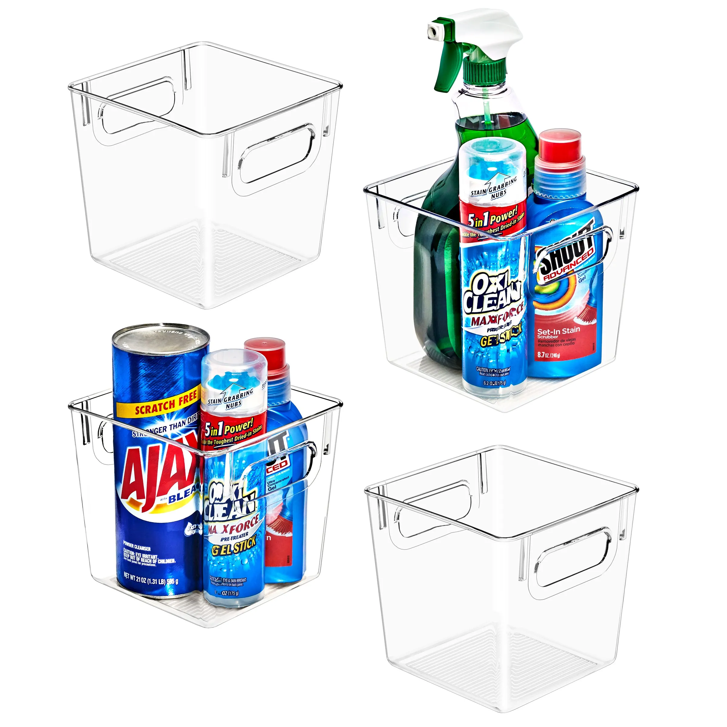 Storage Bins with Handles (4 Pack)