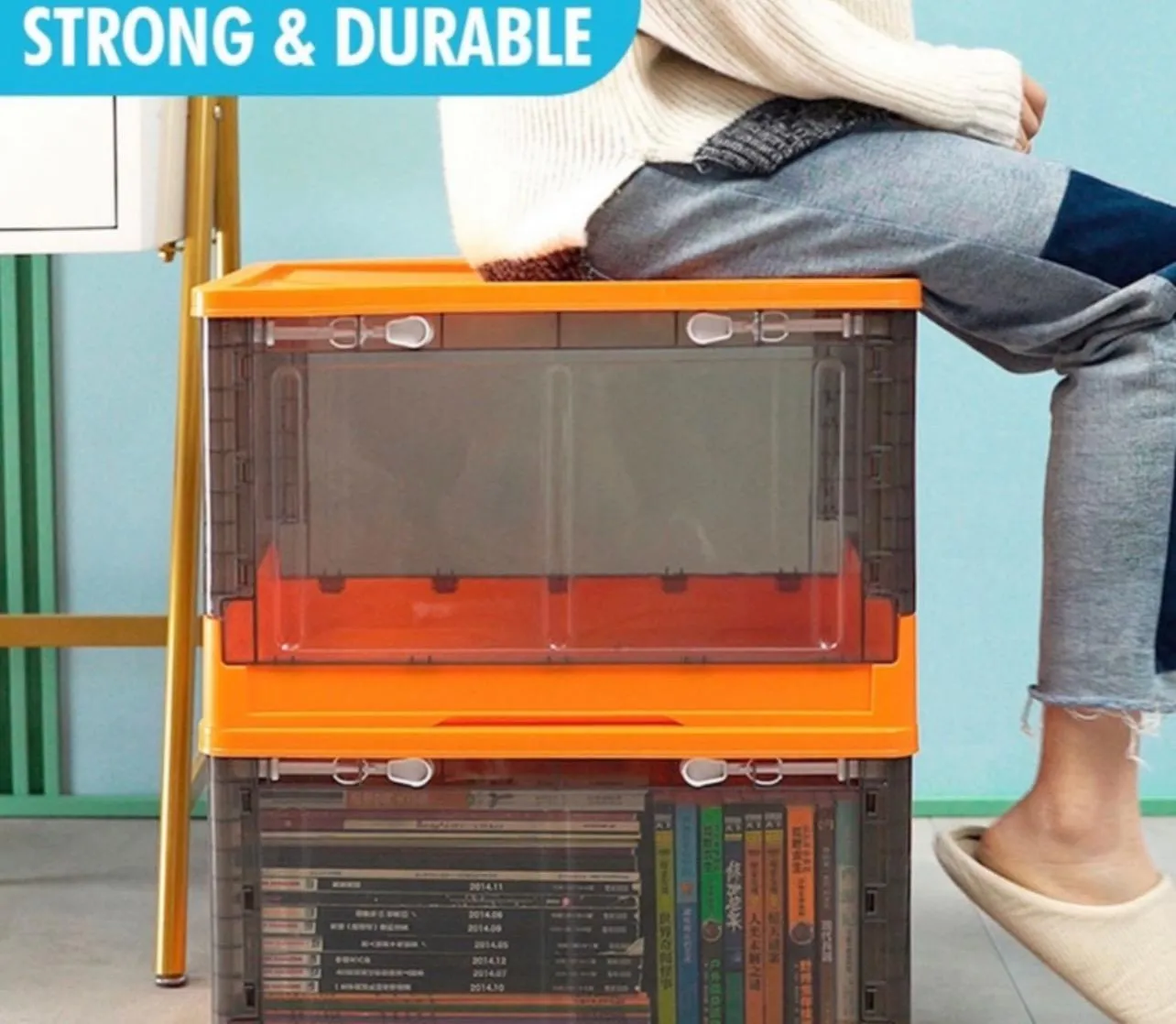 Storage Box Stackable/Foldable/Space saving Organizer/Car Storage/Cabinet/Wardrobe/Container